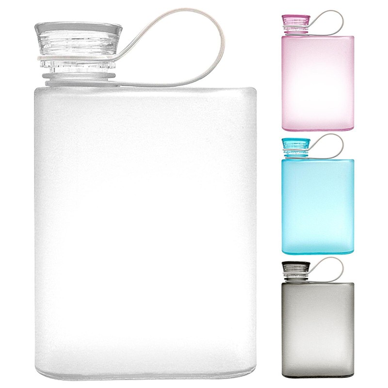 380ml Square Water Bottle Portable Leakproof A5 Flat Clear Drinking Bottle