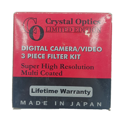 Crystal Optics 72mm Digital Camera/Video 3-piece Filter Kit Limited Edition NOS