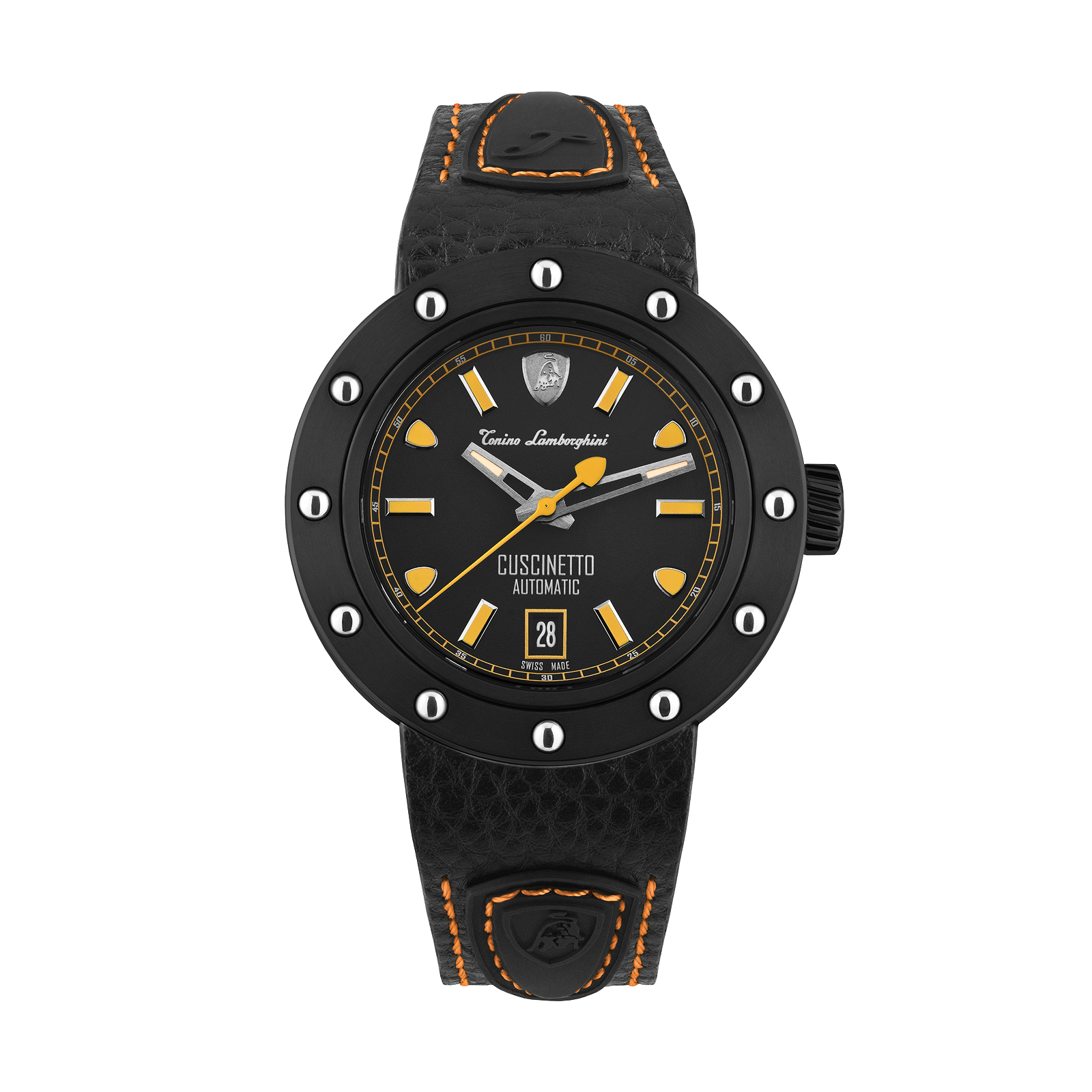 Pre-owned Tonino Lamborghini Cuscinetto Men's Automatic Watch - Orange /new In Box