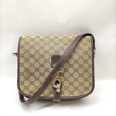Vintage Gucci Cross body bag Brown Canvas 1147547