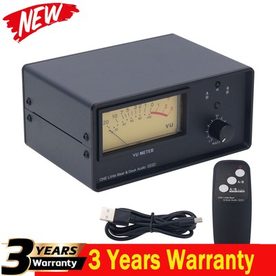 VU102 2 In 1 Out/1 In 2 Out Amplifier Speaker Selector Switch Box VU Level Meter