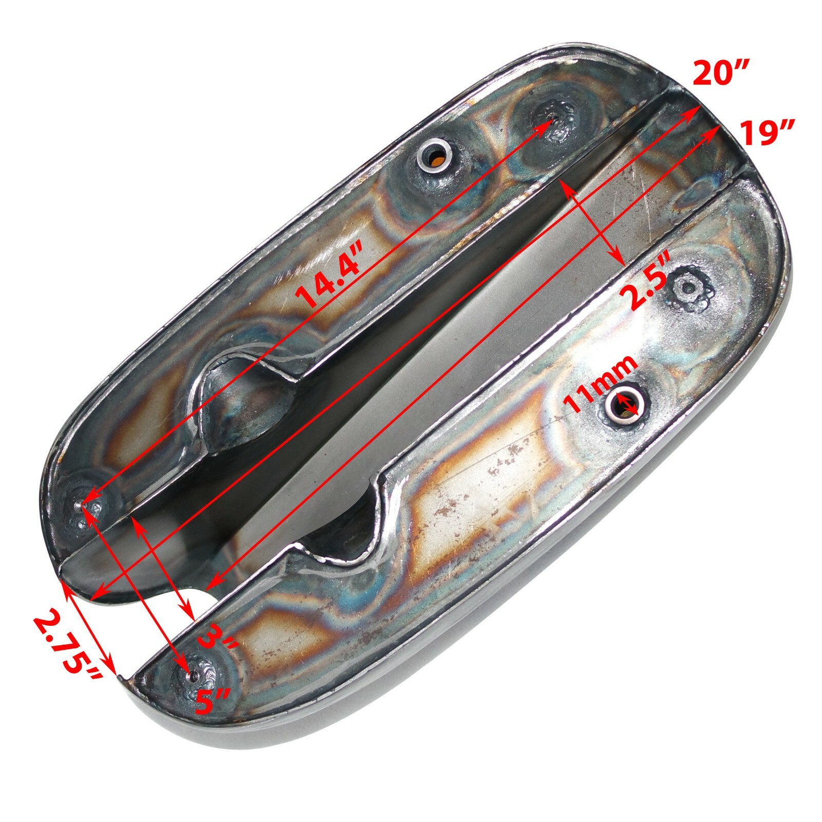 New Gas Petrol Fuel Tank Raw Steel Matchless Motorcycle 