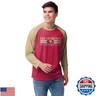 FOCO Men's NFL Team Logo Raglan T-Shirt, Colorblock Wordmark, Small