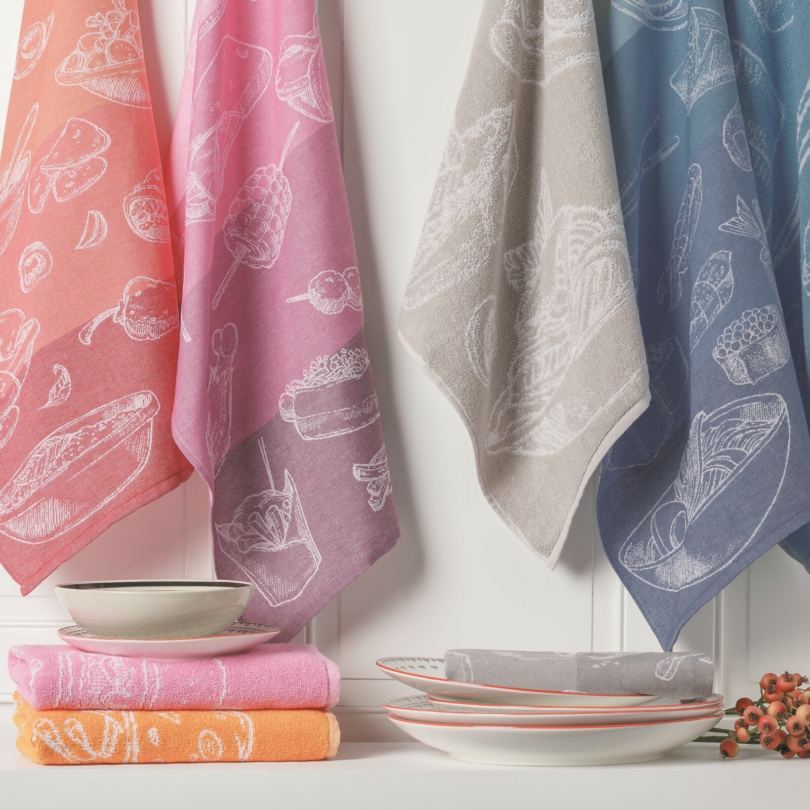 Geschirrtücher Frottiertücher Buffet Lasa Home Farbe Produkt wählbar Baumwolle