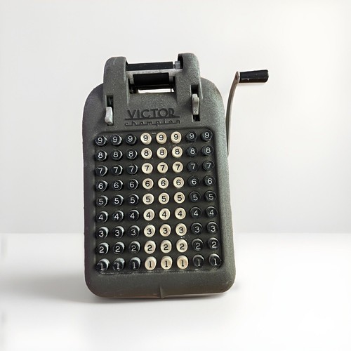 VICTOR Champion 6 Column Hand Crank Adding Machine. Rare