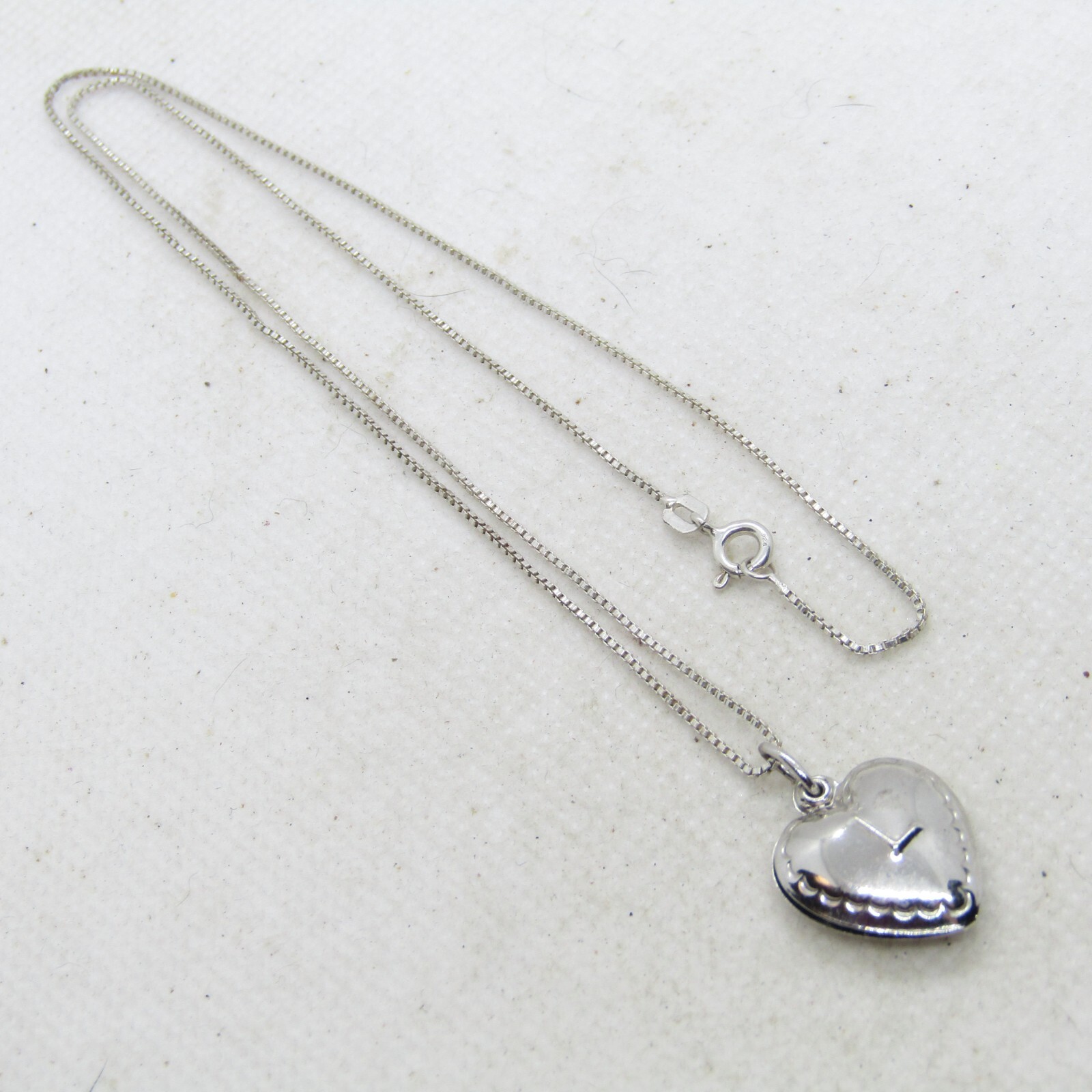Small Beautiful Sterling Silver 925 L Initial Puffy Heart