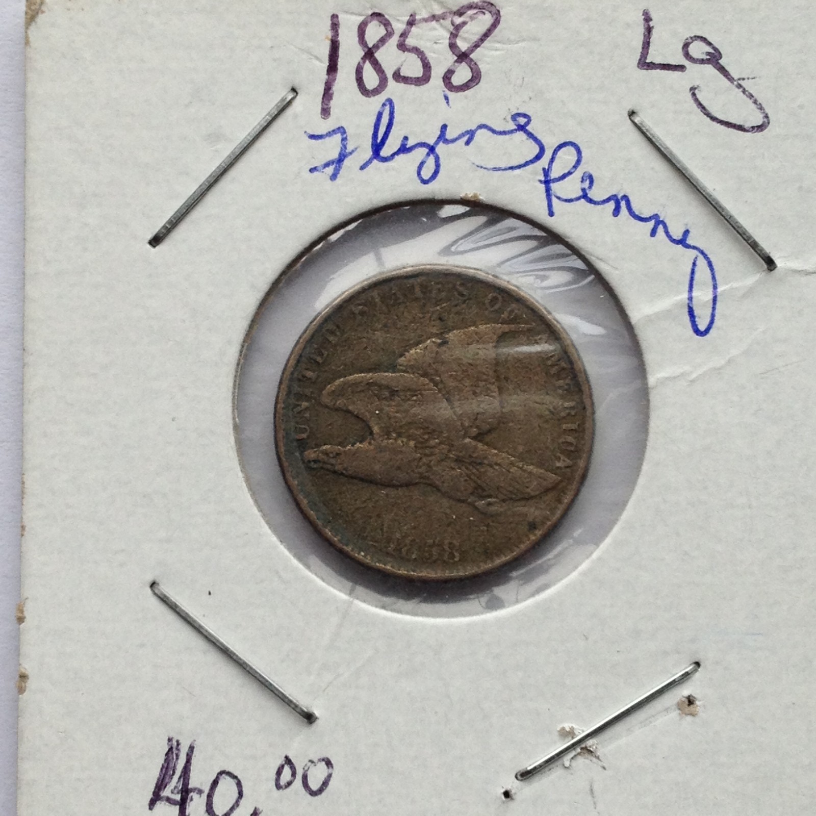 1858 Flying Eagle Cent Penny