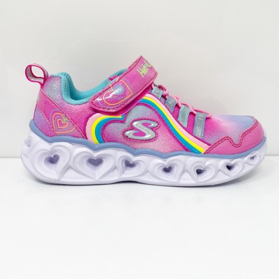 

Skechers Girls Heart Lights 302308L Розовые повседневные кроссовки, размер 11,5, Розовый, Heart Lights