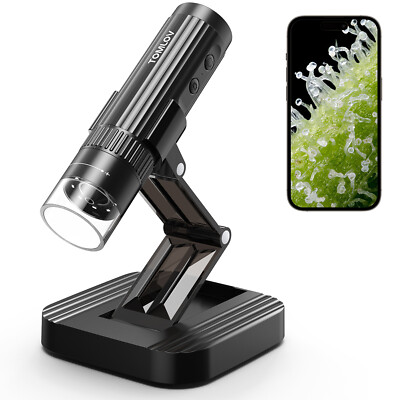 Wireless TOMLOV WiFi Digital Microscope USB 1000X Coin Magnifier Camera fr ipone