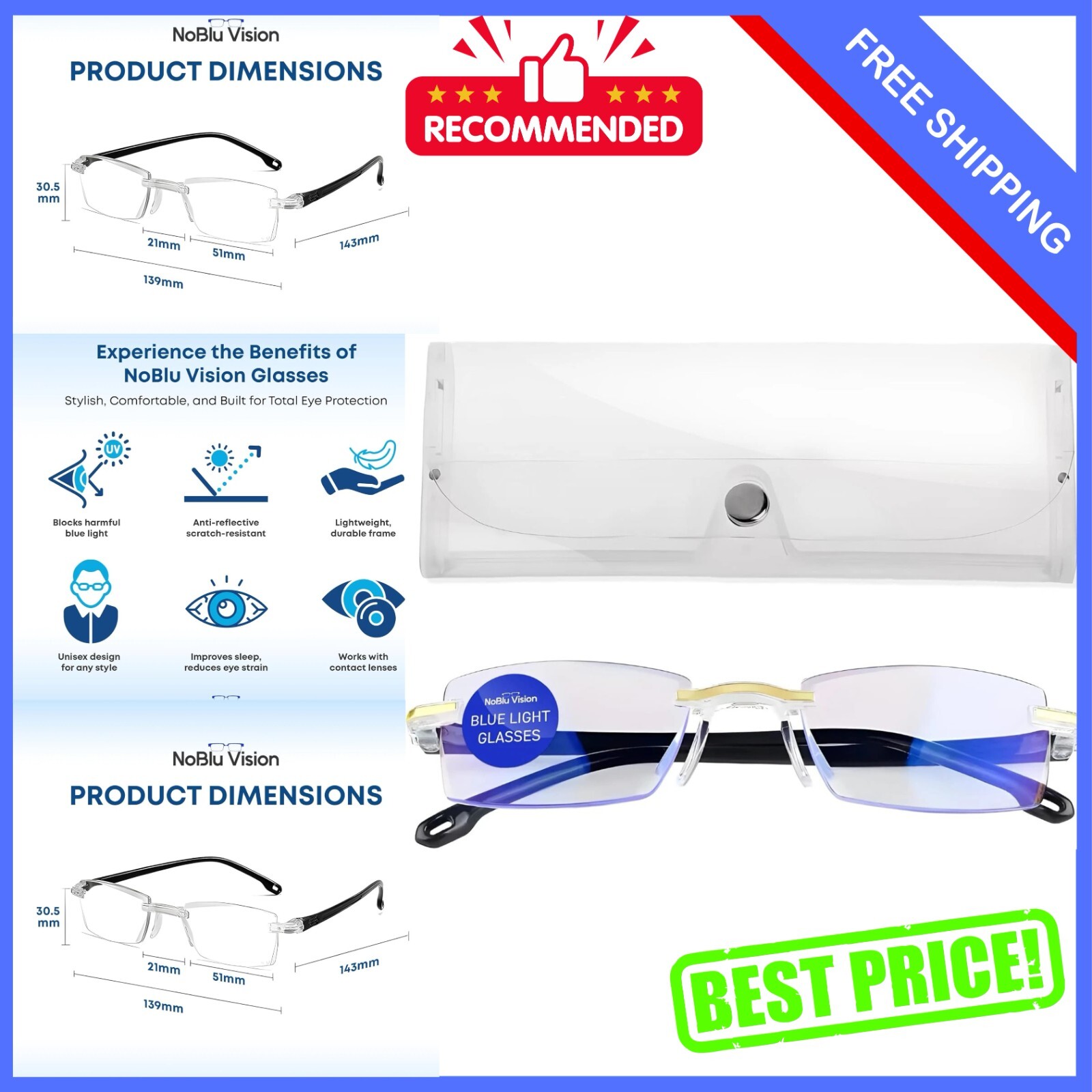 Noblu Vision Bluelight Glasses for Men & Women – Noblu