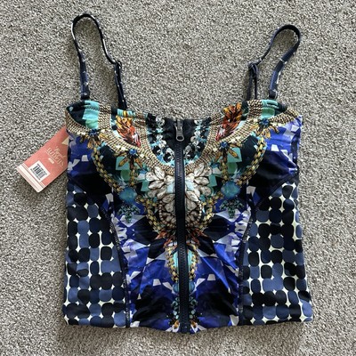 Maaji Diamond Stallion Reversible Bikini Top Size Small