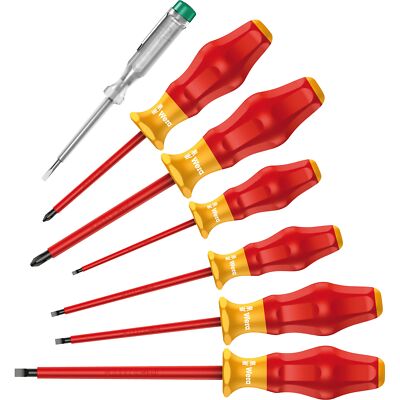 Wera VDE 1160i/7 Schraubendreher-Satz Kraftform Comfort, rot
