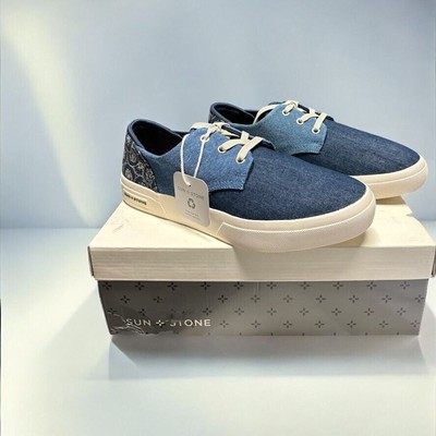 Sun Stone - Men's Size 10.5 KIVA Denim Sneakers [Blue]