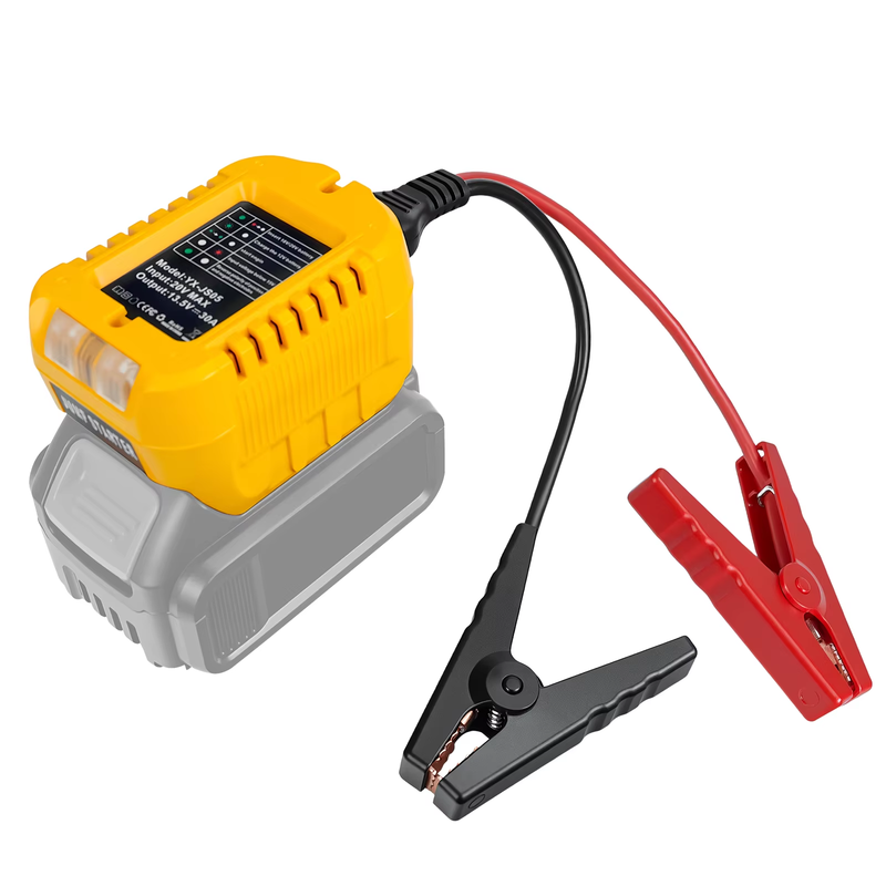 10AWG Jumper Cables with Adapter for Dewalt 20V Battery Portable Jumper Starter