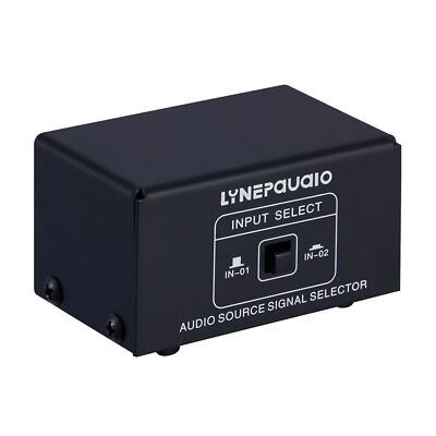 LINEPAUDIO Audio Switcher RCA 2 in 1 Out / 1 in 2 Out A/B Switch Stereo Splitter