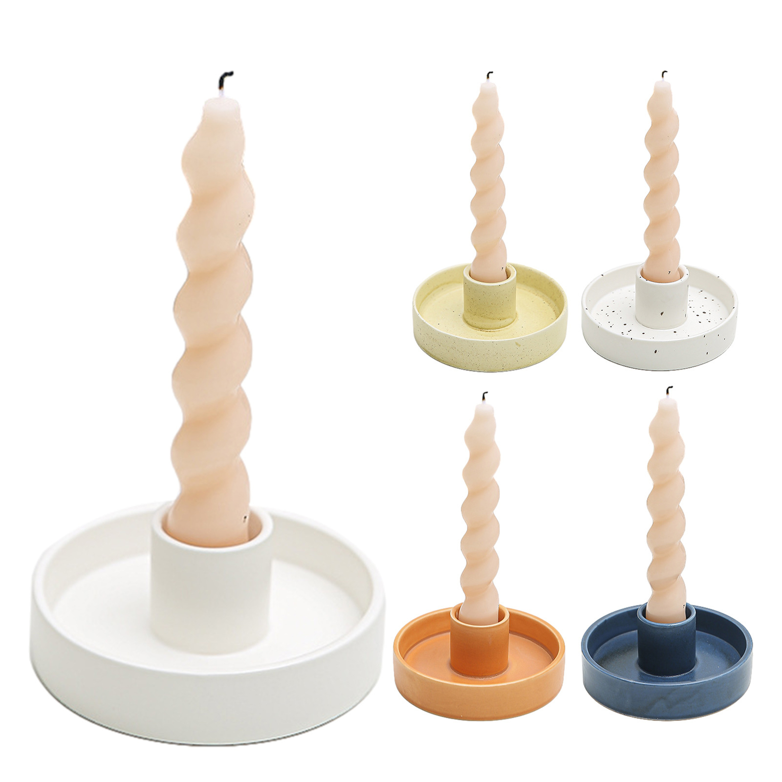 S Artistic Round Candlestick Display Holder In Ceramic