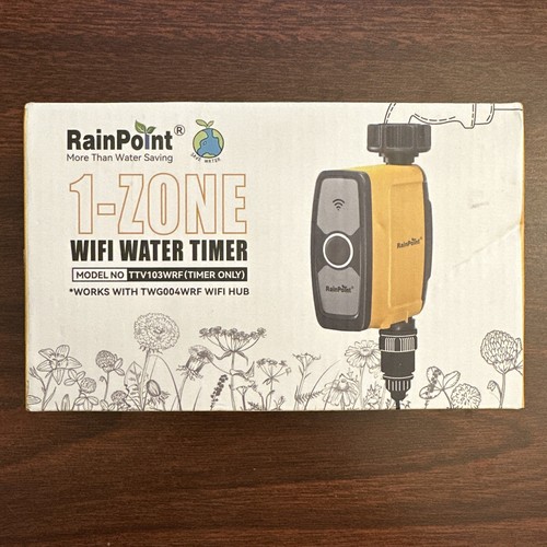 RainPoint Single 1-Zone WiFi 2.4GHz TTV103WRF Sprinkler Smart Water Timer