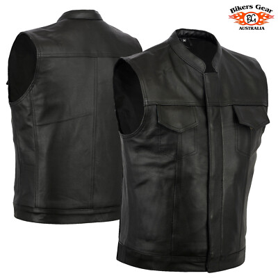 Australian Bikers Gear Herren Soa Stil Motorrad Biker Leder Top