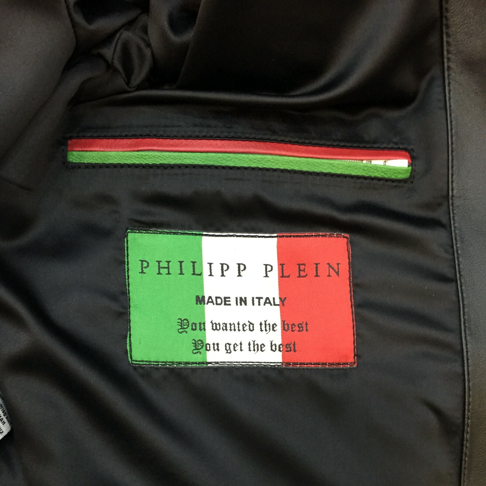 Pre-owned Philipp Plein Real Python Leather Men Black Exotic Skin Motorcycle Biker Jacket