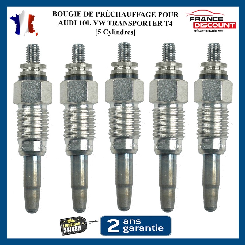 5 Bougie Bougies De PrÃ©Chauffage Pour Transporter T4 Iv 2.4d 2.4 D 5 Cylindres