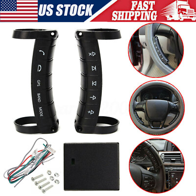 Universal Remote Control Button Car Audio Steering Wheel Wireless Bluetooth Set
