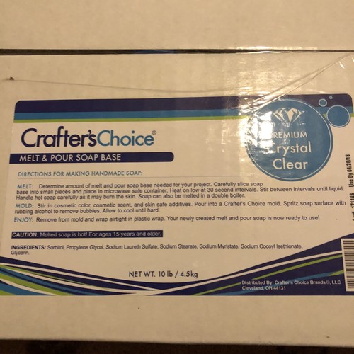 Premium Crystal Clear Melt & Pour Soap Base 10 Pound Slab - Crafters Choice MP