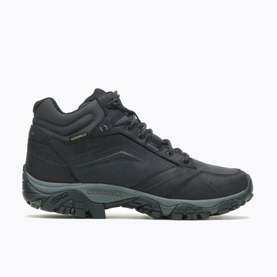 

Мужские ботинки Merrell Moab Adventure Mid, водонепроницаемые, черные, 12 м, кожаные, сетчатые, Черный