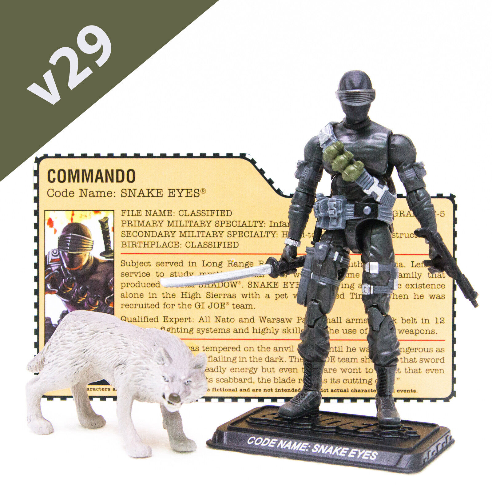 2007 Hasbro G.I. Joe 25th Anniversary SNAKE EYES v29 Figure 2007 Hasbro G.I. Joe 25th Anniversary SNAKE EYES v29 Figure