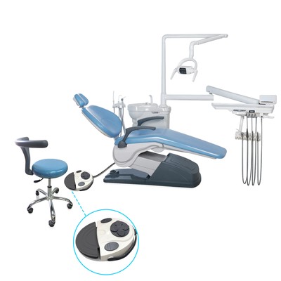 Dental Unit Chair Hard Leather Computer Controlled DC Motor /LED Handpiece SA