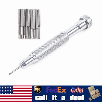 Precision Screwdriver Watch Jewelry Watchmakers Repair Tools w/ Cross&Flat Blade