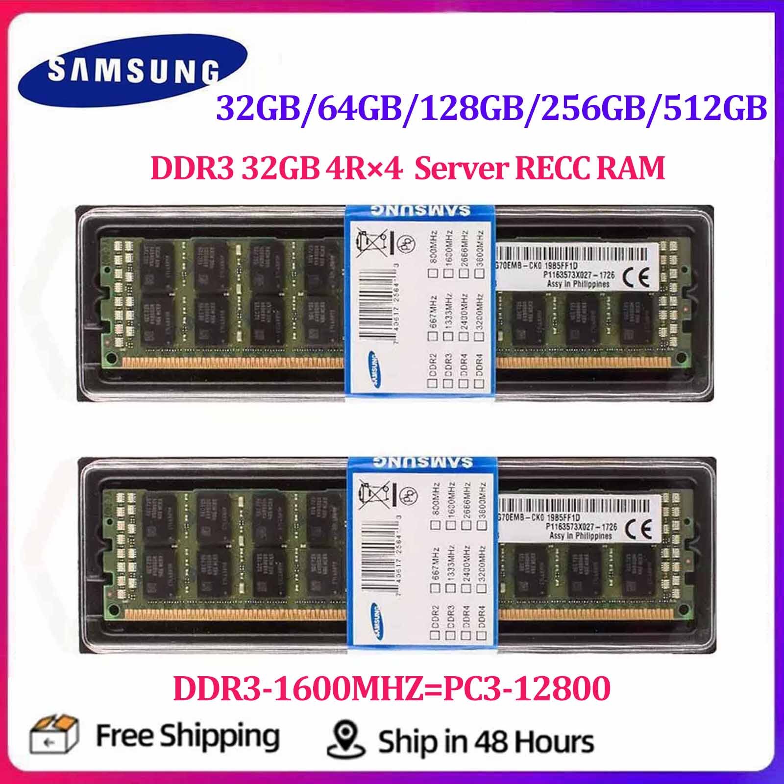 メモリー Samsung 256GB DDR3 PC3-12800 ECC Memory メモリー Samsung 256GB DDR3 PC3-12800 ECC Memory Samsung