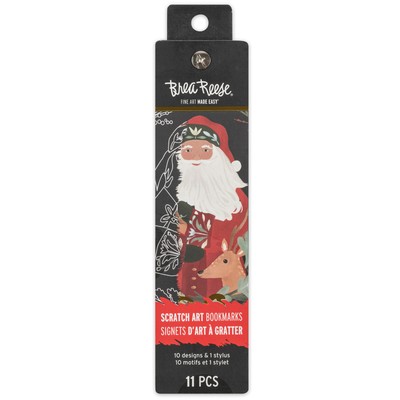 Brea Reese: Scratch Art Bookmark Kit - Woodland Holiday - 10 Bookmarks