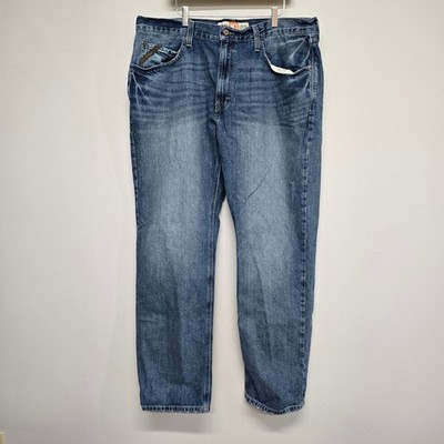 Ariat M3 Legacy Loose Straight Leg Jeans Mens 38x34 Blue Cotton Scoundrel Denim