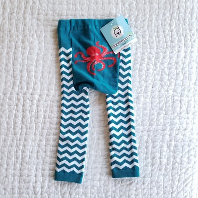 NWT Doodle Pants Blue Octopus Leggings size Large 18-24 months