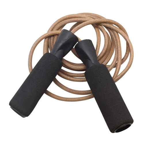 VINTAGE EVERLAST LEATHER JUMP ROPE 9.5' 4497 Wooden Handles