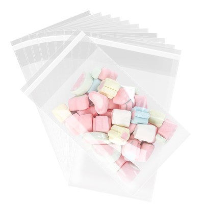 200pcs 6X6 Clear Resealable Cello/Cellophane Bags Self Sealing Plastic Poly B...
