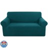 U-NICE HOME Oversized Stretch Loveseat Couch Cover Sofa Covers Washable Sofa Slipcover Furniture Protector for 2 Cushion Couch Sofa Pet Friendly, Blue