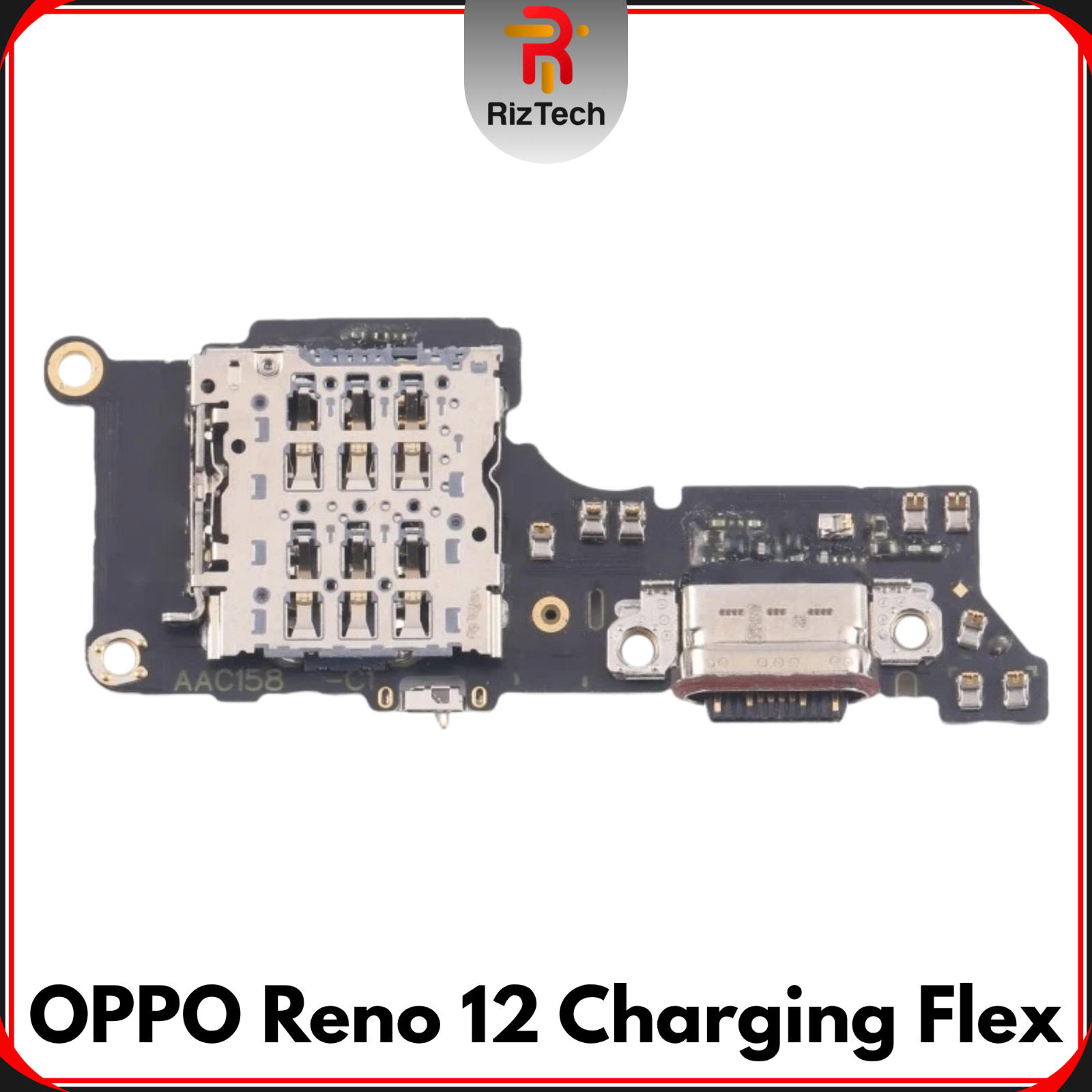 For OPPO Reno 12 Charging Port Flex – Dock Connector Replacement with SIM Reader