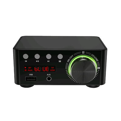 HIFI BT5.0 Digital Amplifier Mini Stereo Audio Amp 100W Dual Channel Sound Y8Z3
