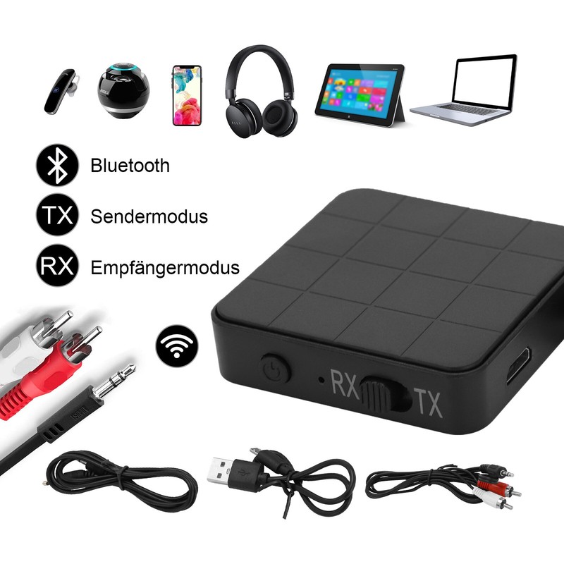 2 In1 Bluetooth 5.0 Empfänger  Wireless Aux Audio Transmitter Musik Adapter