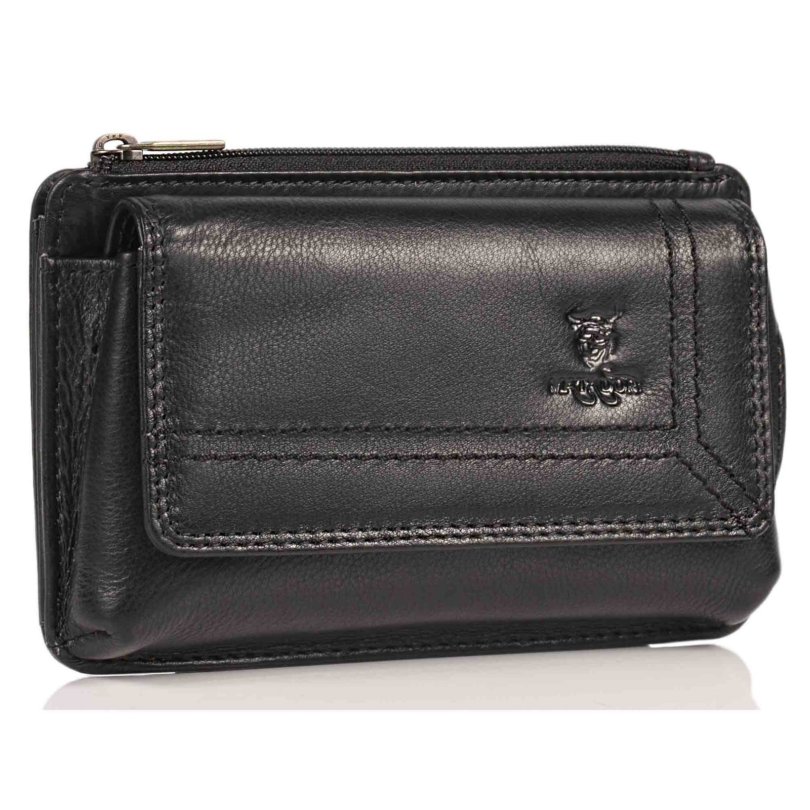 MATADOR BRISBANE Universal Gürteltasche Leder Handytasche bis 6.1 Zoll Schwarz