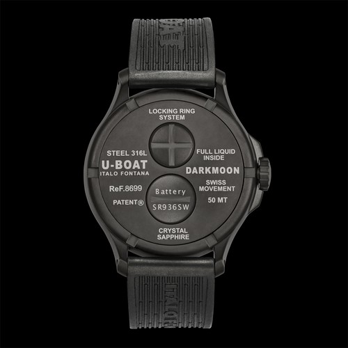Pre-owned U-boat Men's Darkmoon 44.8mm Quartz Watch Ub-8699-b
