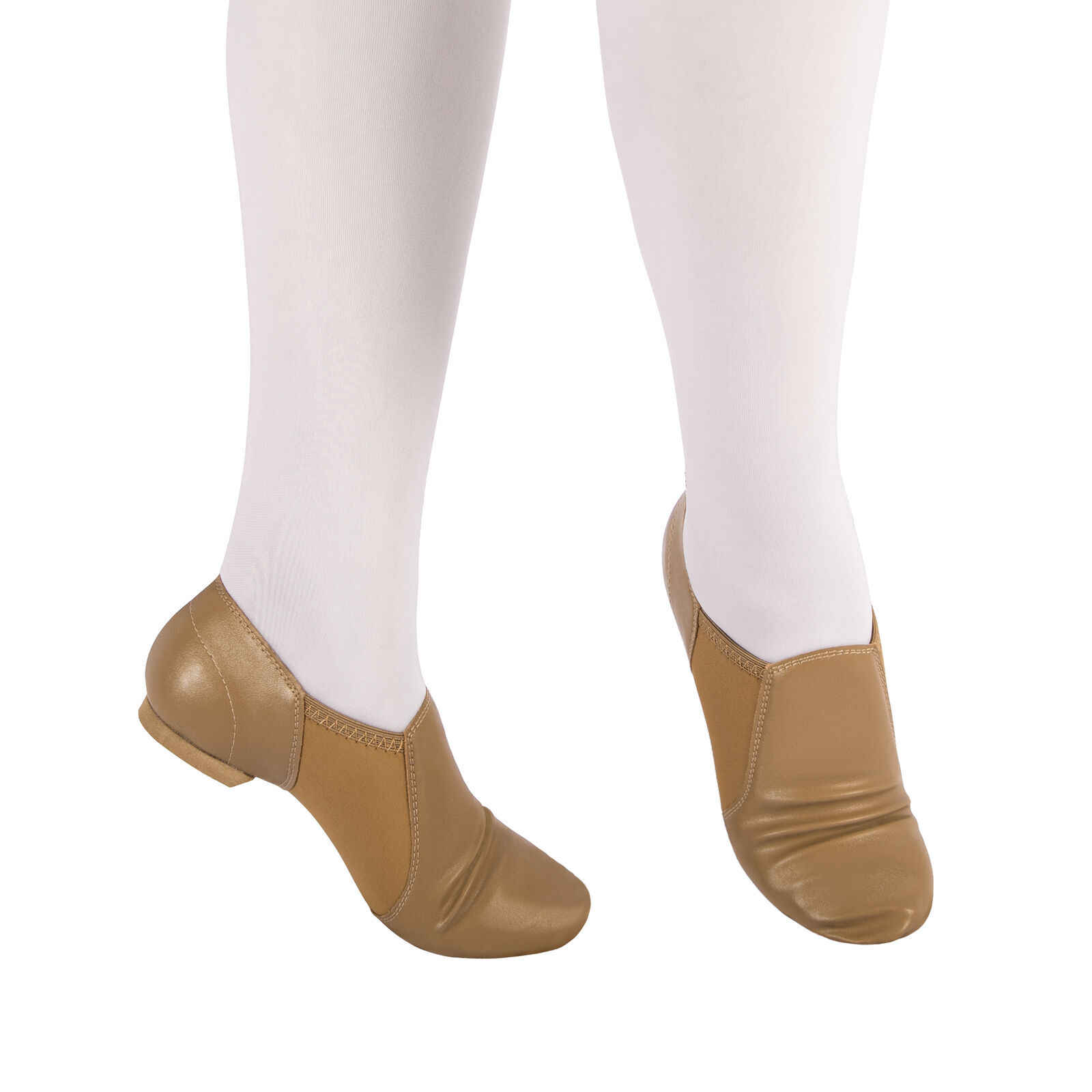 DY Professional Split Sole Dance Shoes Tan Elastic Jazz Shoes for Boys and Girls