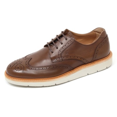 Details About C9904 Scarpa Inglese Uomo Hogan H322 Derby Bucature Scarpa Marrone Shoe Man
