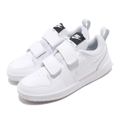 Nike Pico 5 PSV White Black Strap Kids Preschool Athletic Shoes AR4161-100  | eBay UK