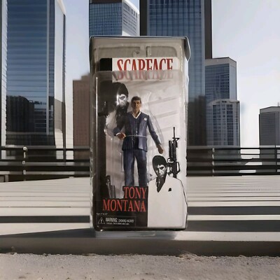 NECA Scarface Action Figure Reel Toys Al Pacino Tony Montana Blue Suit
