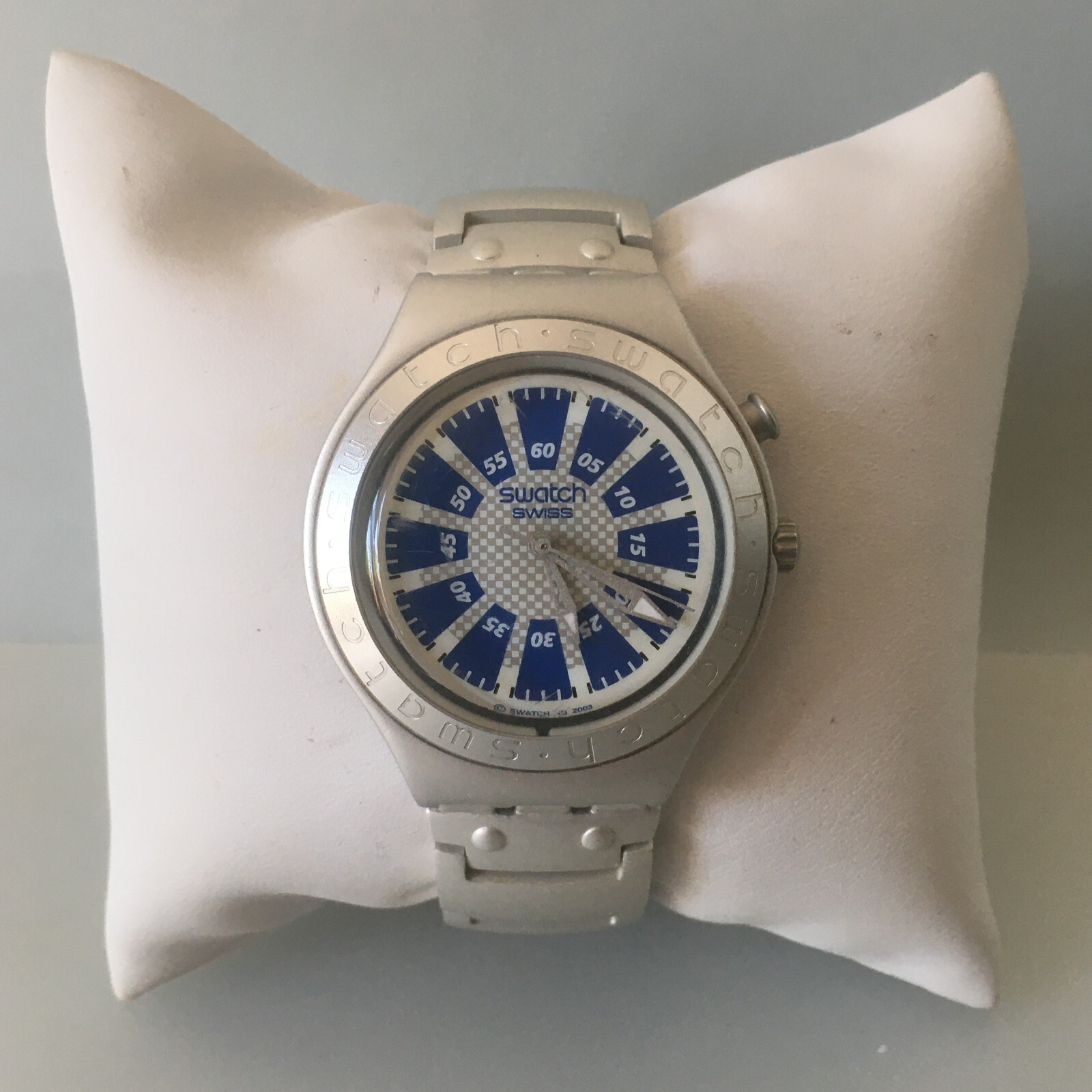 美品　珍品希少　Swatch ALARM CHRONO　firewall　レトロ Vintage SWATCH Watch Irony Big YGS4021 2003 Aluminium