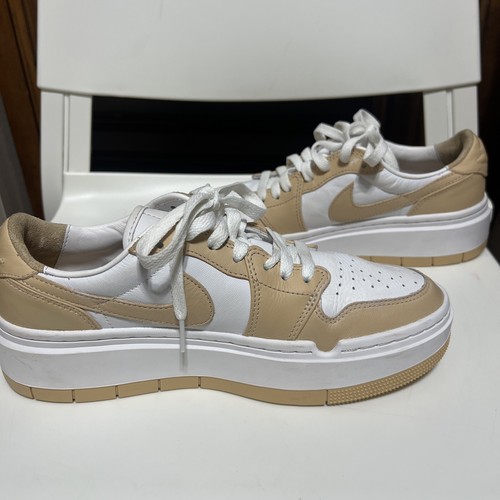 NIKE AIR JORDAN 1 ELEVATE LOW WHITE-WHITE-ONYX-WHITE SZ 9