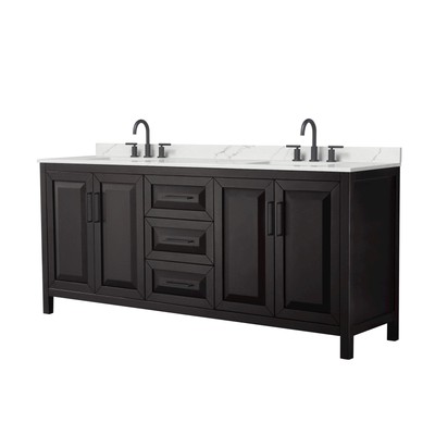 Wyndham Collection WCV252580D-QTZ-US3MXX Daria 80'' - Dark Espresso / Giotto