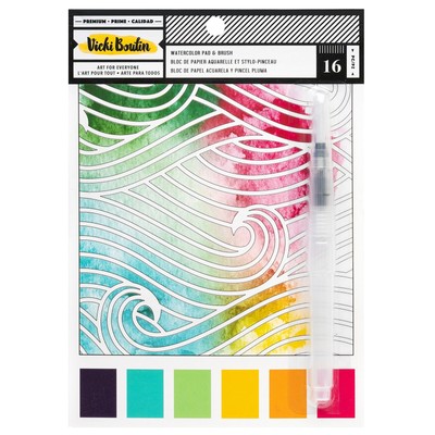 Vicki Boutin Mixed Media Paper Pad 6''X8'' 16/Pkg-Watercolor VB030508
